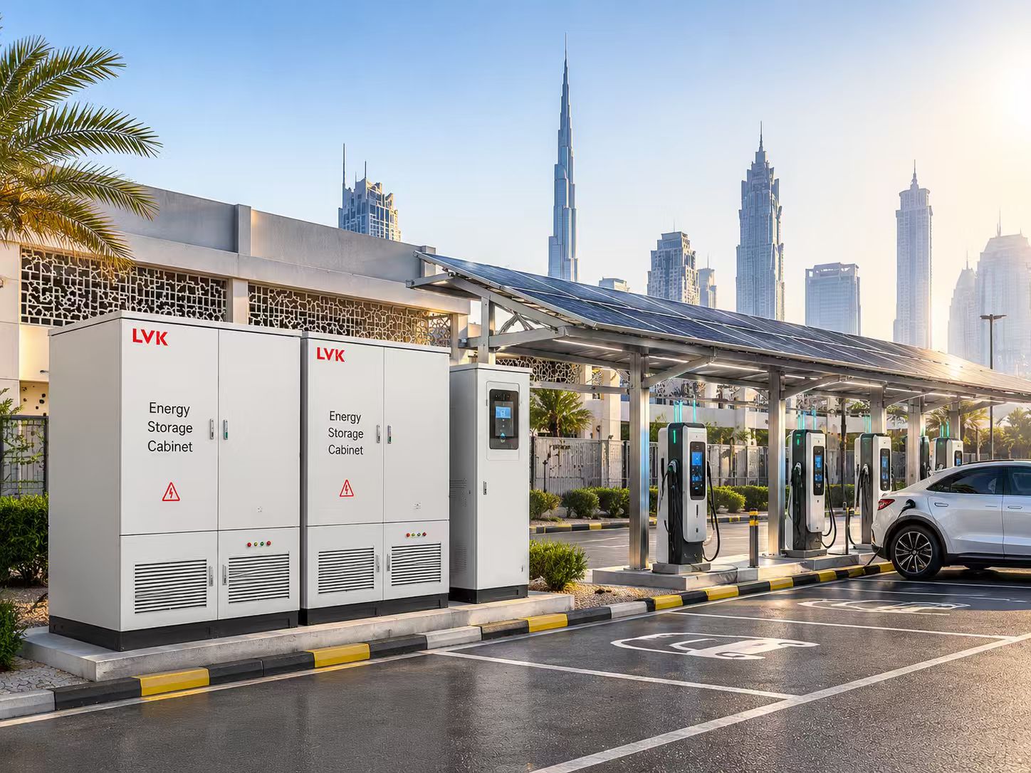 UAE 261kWh C&I BESS Solution for EV Charging Station with Solar Integration